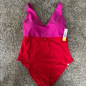 Summersalt Women's Pink and Red One Piece Swimsuit